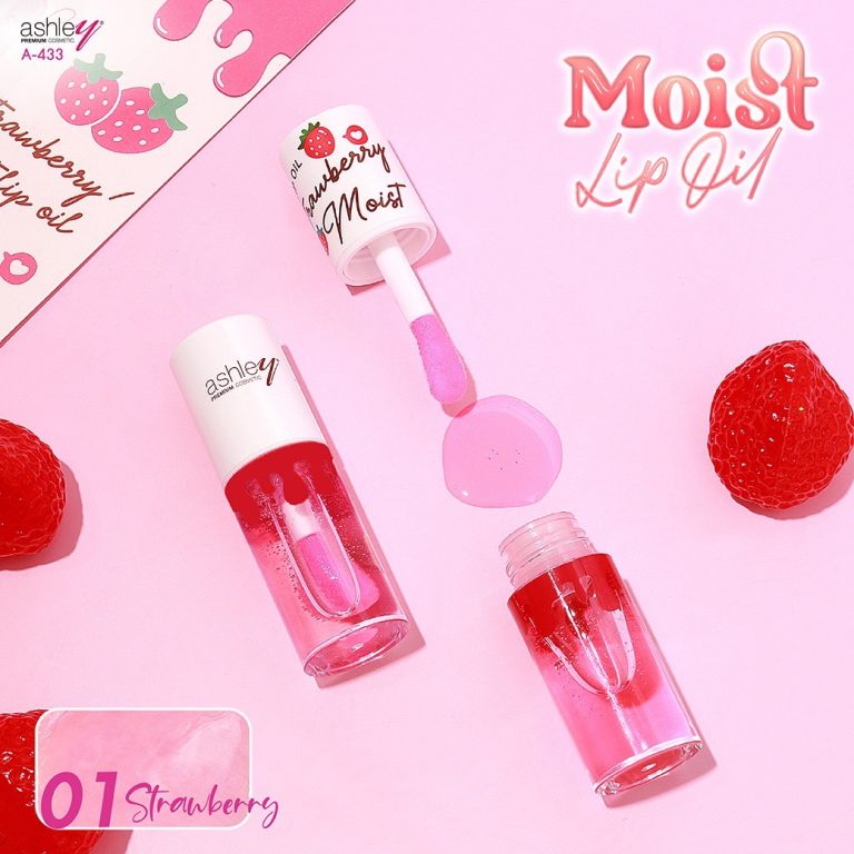 ashley moist lip oil - NO.1Strawberry scent