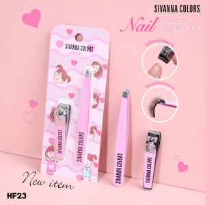 Sivanna colors pink tweezer and nail clipper kit ซีเวนน่า คัลเลอร์ส พิ้งค์ ทวีชเชร์ส แอนด์ เนล คลิปเปอร์ คิท