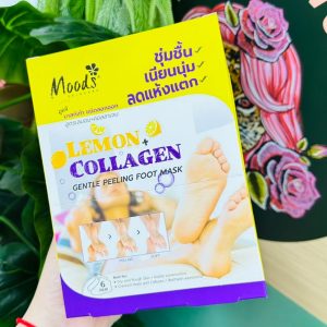 Moods Lemon Collagen Gentle Peeling Foot Mask x 6 Pcs./Box