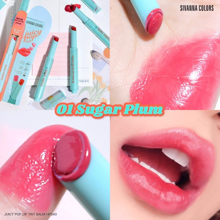Sivanna colors juicy pop lip tint balm - NO.1 Sugar plum