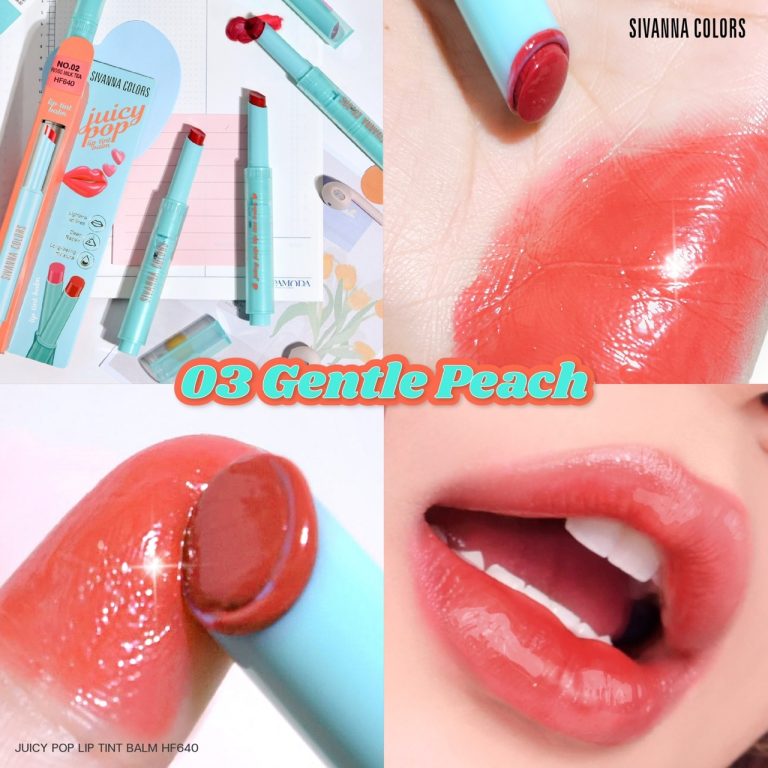 Sivanna colors juicy pop lip tint balm - NO.3 Gentle peach