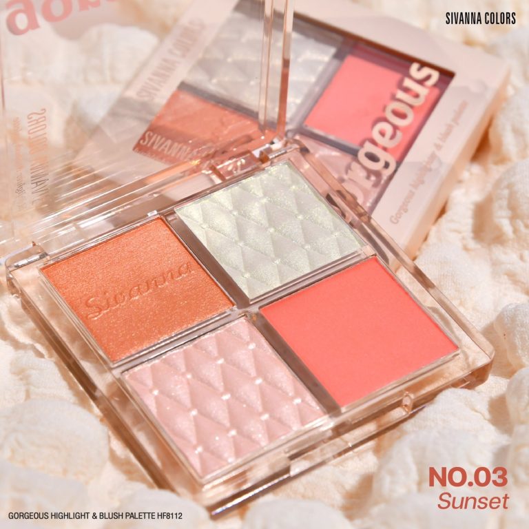 Sivanna colors gorgeous highlighter&blush palette - NO.3Primrose Desert