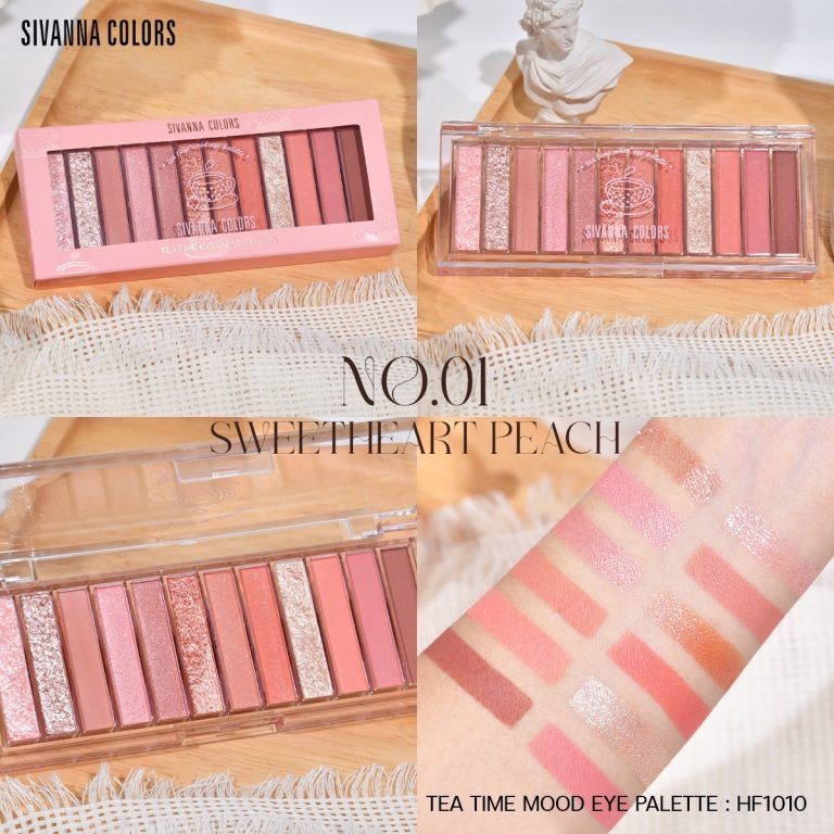 Sivanna colors tea time mood eye palette - NO.1 Sweetheart Peach