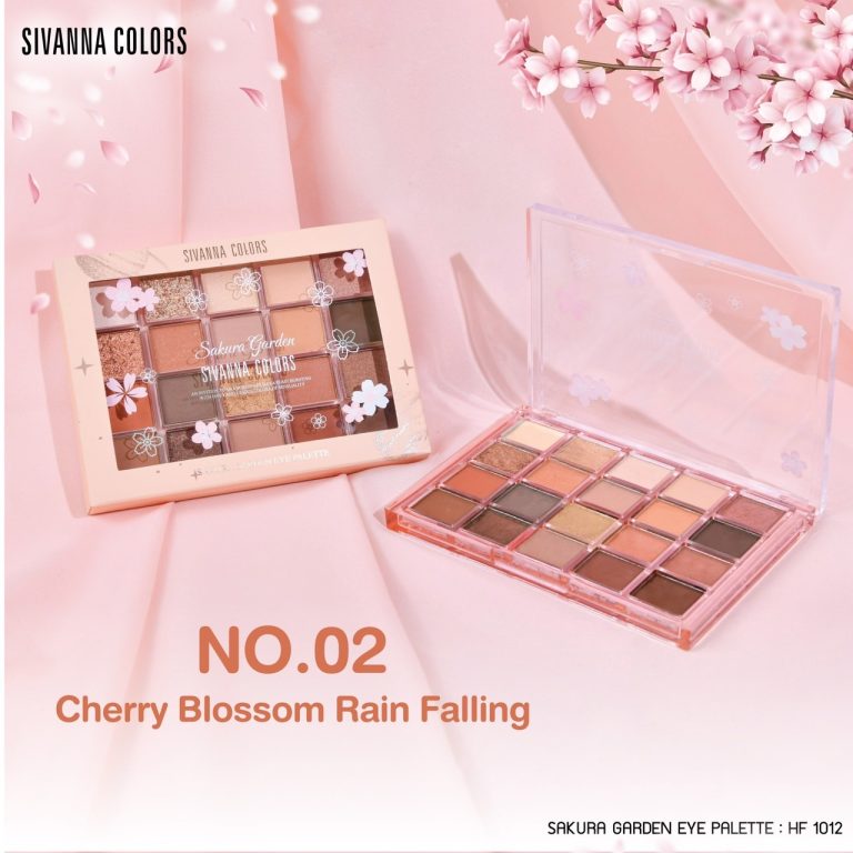 Sivanna colors sakura garden eye palette - NO.2Cherry blossom rain falling