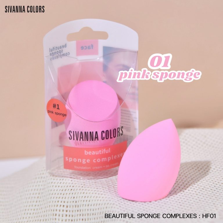 Sivanna colors beautiful sponge complexes ซีเวนน่า คัลเลอร์ บิิวตี้ฟูล สปร์อน คอมแพล็ค - NO.1Pink Sponge