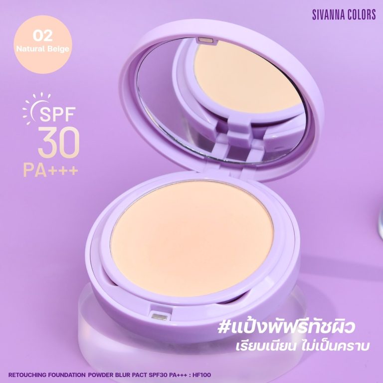 Sivanna colors retouching founaation powder blur pact spf30pa+++ - NO.2Natural Beige