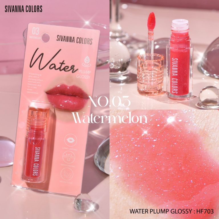 Sivanna colors water plump glossy ซีเวนน่า คัลเลอร์ส วอเทอร์ พลัมป์ กลอสซี่ - NO.3Watermelon