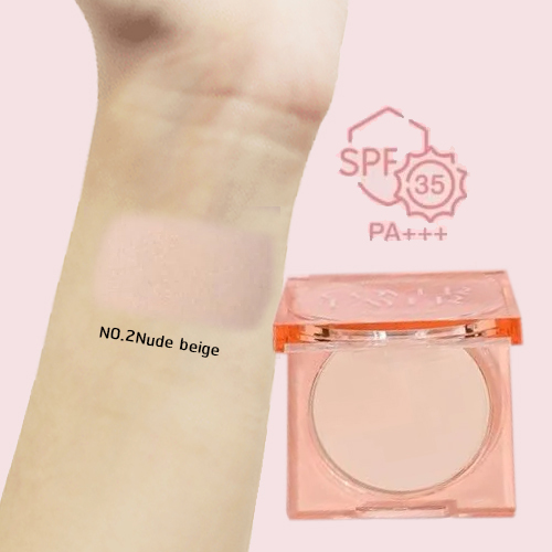 HF709 Sivanna colors cover layer velvet powder foundation spf35 pa++ ซีเวนน่า คัลเลอร์ส แป้งกันแดด เอสพีเอฟ35พีเอ++ 11g. - NO.2Nude beige
