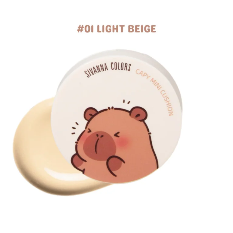 HF664 Sivanna colors capy mini cushion ซีเวนน่า คัลเลอร์ส คาปิ มินิ คุชชั่น 8g. - 01.Light beige