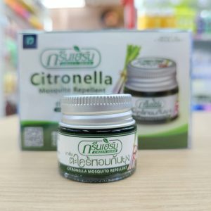 Green herb citronella mosquito pepellent กรีนเฮิร์บ บาล์มตะไคร้หอมกันยุง 10gx12pcs