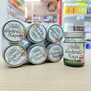 Green herb citronella mosquito pepellent กรีนเฮิร์บ บาล์มตะไคร้หอมกันยุง 50gx6pcs