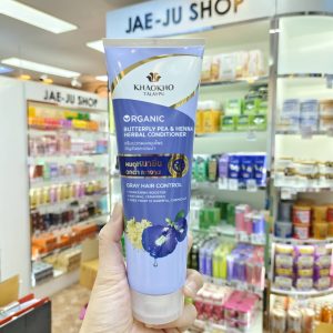 Khaokho talaypu organic butterfly pea&henna herbal conditioner เขาค้อ ทะเลภู บัตเตอร์ฟลาย ครีมนวดผมอัญชัน 280ml