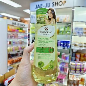 KHAOKHO talaypu organic leech lime¢ella herbal shampoo เขาค้อ ทะเลภู แชมพูสมุนไพรมะกรูดและใบบัวบก 320ml