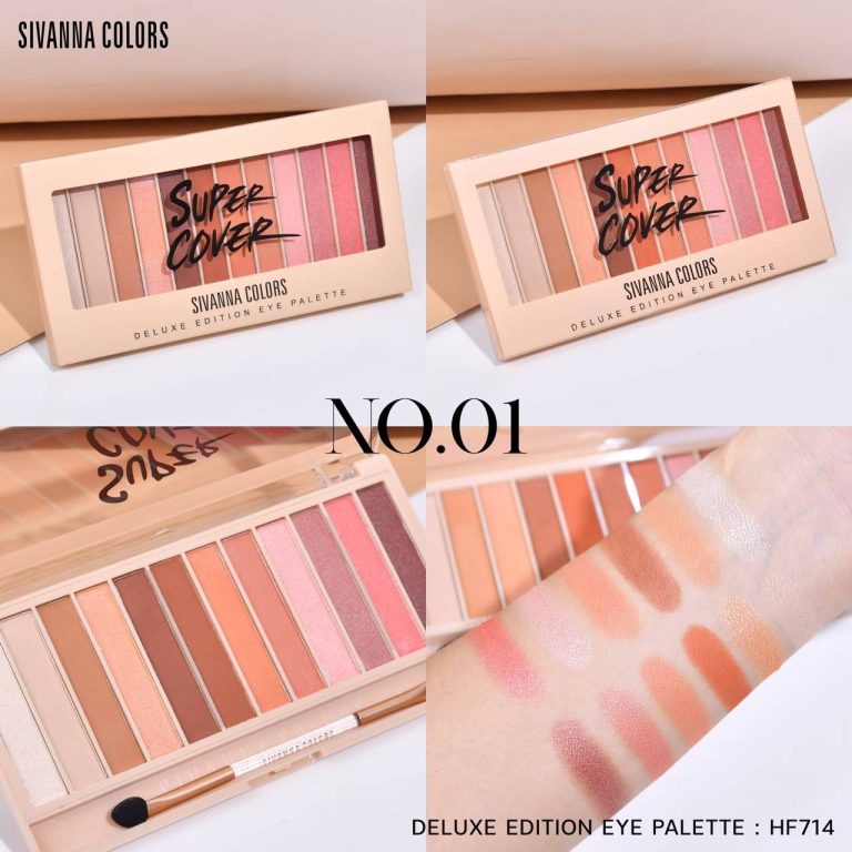 HF714 Sivanna colors super cover deluxe edition palette ซีเวนน่า อีดิชั่น พาเลท 20.4g - No.01