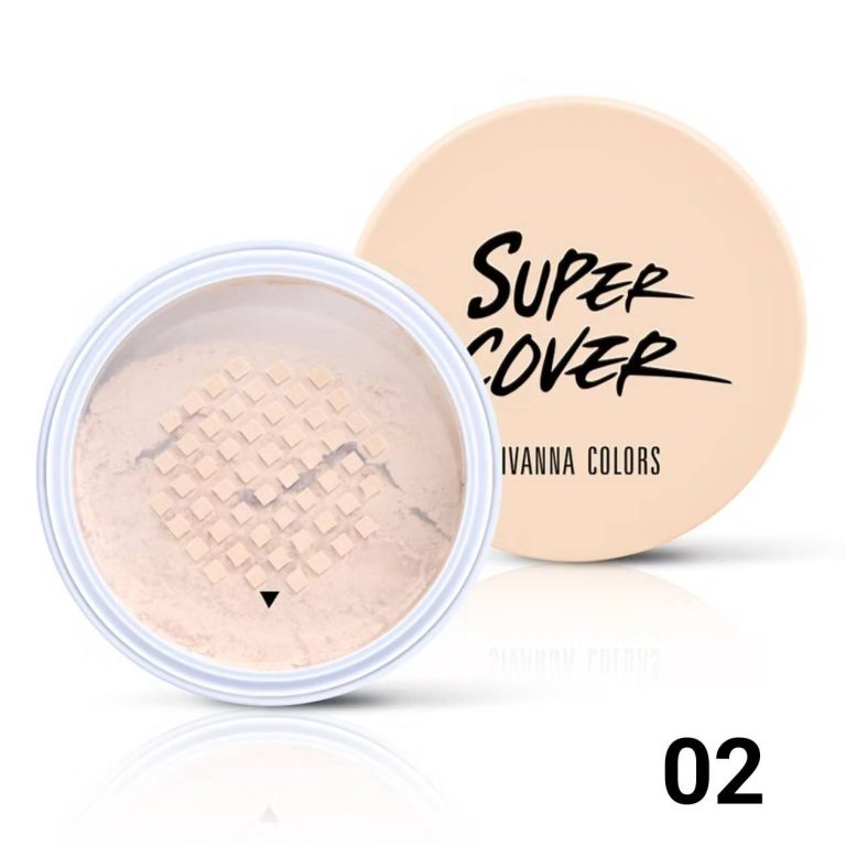 HF710 Sivanna colors super cover invisible setting powder ซีเวนน่า อีดิชั่น แป้งฝุ่น 20g - 02. LIGHT BEIGE
