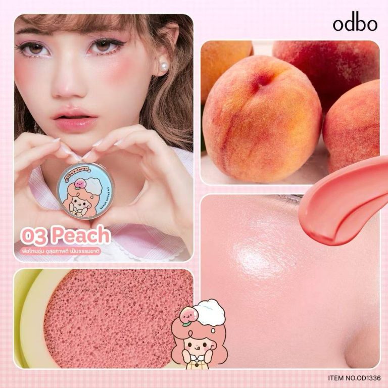 OD1336 ODBO COLOR POP CUSHION BLUSH โอดีบีโอ ป๊อป คุชั่น บรัช 4g - 03. Peach