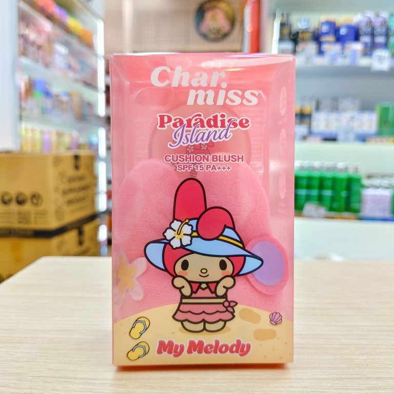 Charmiss paradise island cushion blush spf 15 pa++++ ชาร์มิส พาราไดซ์ ไอส์แลนด์ คุชชั่น 4g - 01. peachy pool