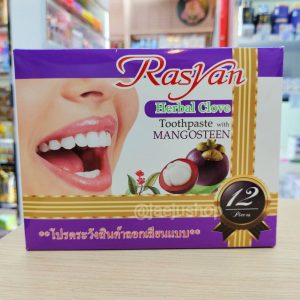 Rasyan HERBAL clove toothpaste -mangosteen ราสยาน ยาสีฟันมังคุด 25g./x12pcs