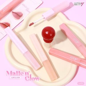 A-453 Ashley matte n' glow lipgloss แอชลี่ย์ แมท เอ็น โกลว์ลิป 1.1g+2g