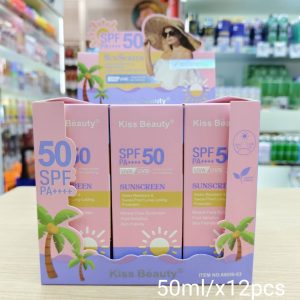 NO.69050-03 Kiss beauty sunscreen uva spf50pa+++ คิสบิวตี้ ซันสกรีน 50ml/x12pcs