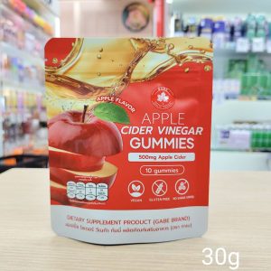 Gabe apple cider vinegar gummies แอปเปิ้ล ไซเดอร์ วีเนก้า กัมมี่ (3gx10pcs) 30g
