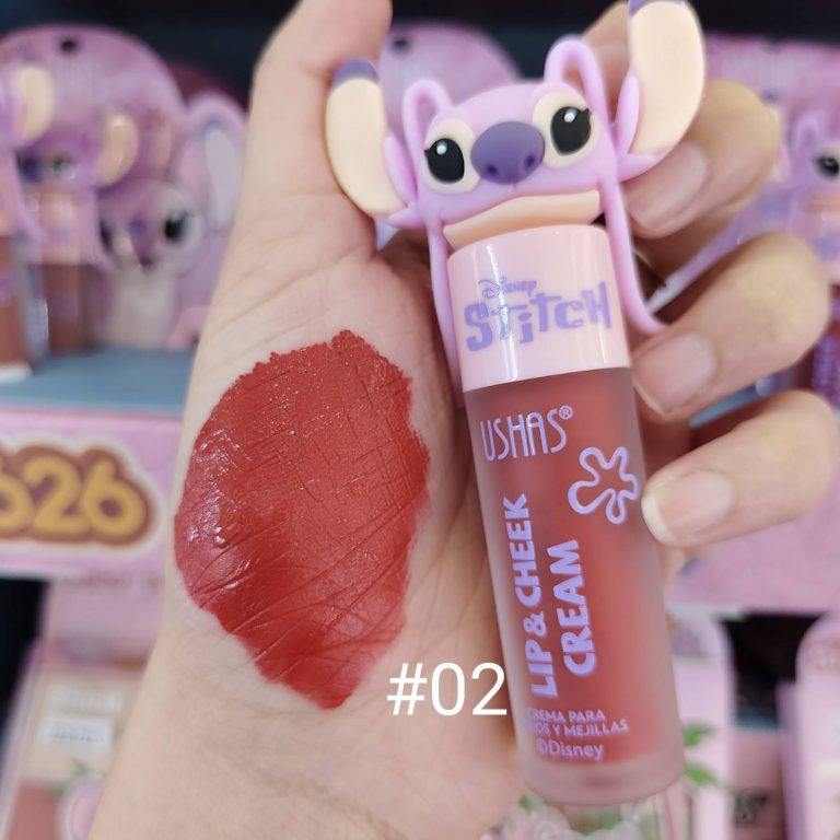 UDS018 USHAS stitch lip&cheek cream ยูสซาส สติทซ์ ลิปแอนด์ซีค 5g - 02. Coral red