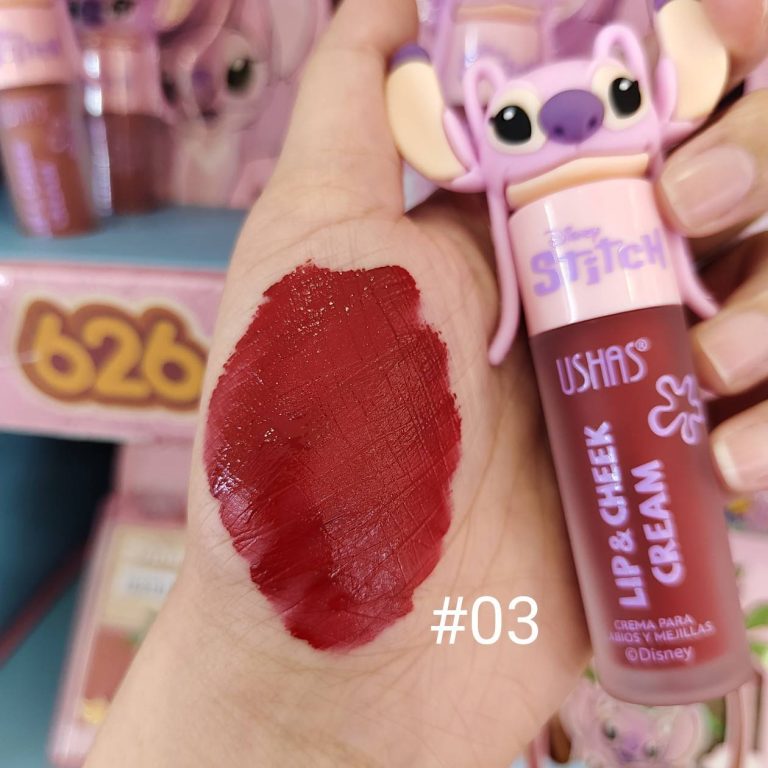 UDS018 USHAS stitch lip&cheek cream ยูสซาส สติทซ์ ลิปแอนด์ซีค 5g - 03. Classic red