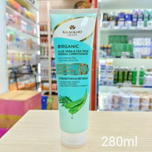 Khaokho talaypu organic aloe vera&tea tree herbal conditioner เขาค้อ ทะเลภู ครีมนวดผมว่านหางจระเข้และที ทรี 280ml