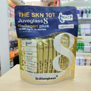 Dr.Khongkwan the skn 101 juveglass8 collagen plus 10,000 x15 sachets ดร.ของขวัญ สีทอง