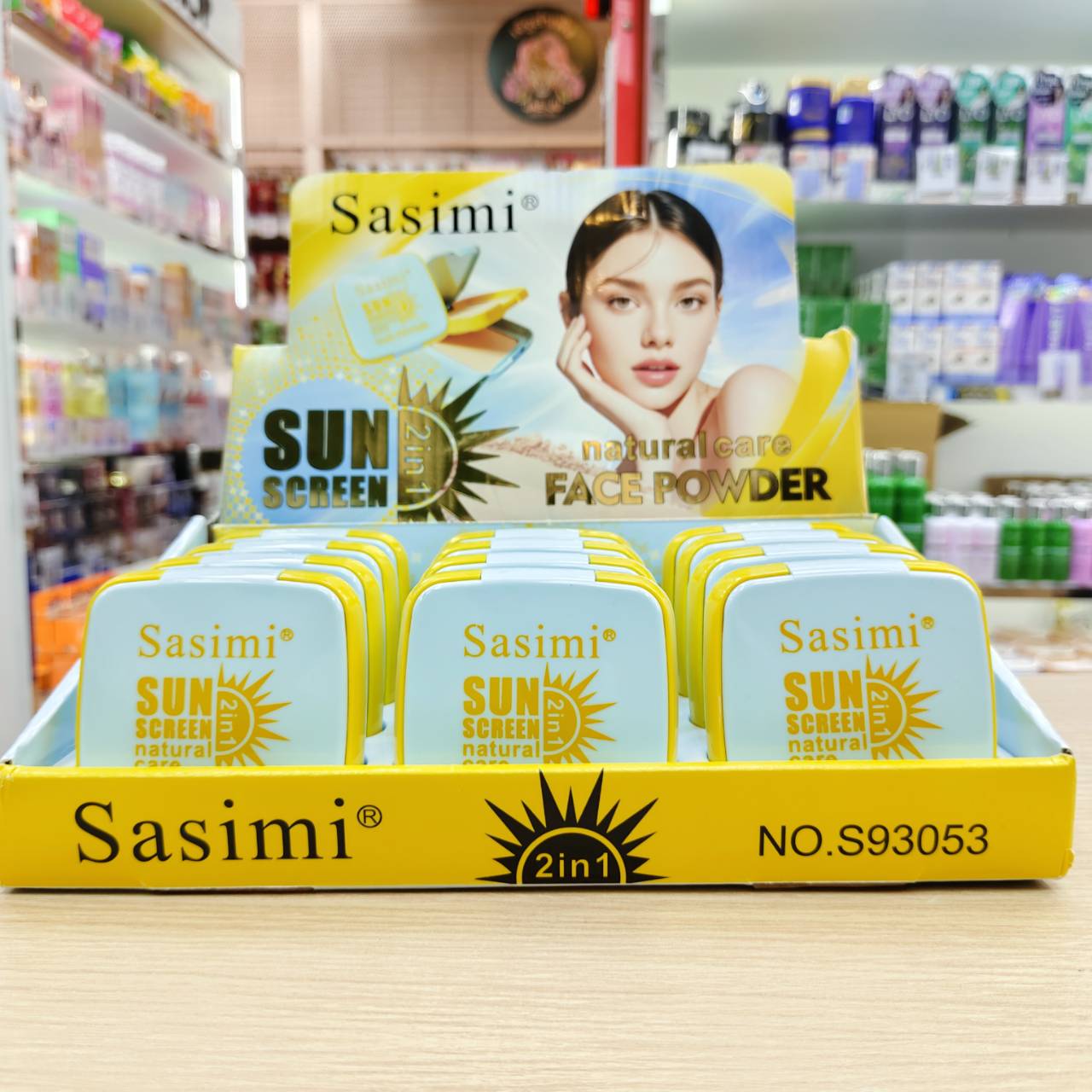 S93053 Sasimi Sunscreen2in1 Face powder ซาซิมิ ทูอินวัน ซันสกรีน เฟซ พาวเดอร์ 18g/x12pcs