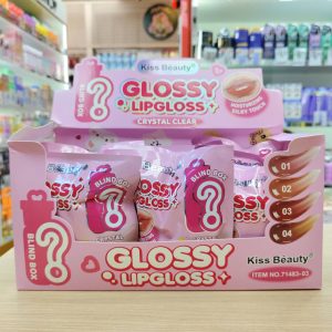 71483-03 Kiss beauty glossy lipgloss crystal clear คิสบิวตี้ คริสตัล เคลียร์ กลอสซี่ ลิปจุ่ม 3ml/x12pcs