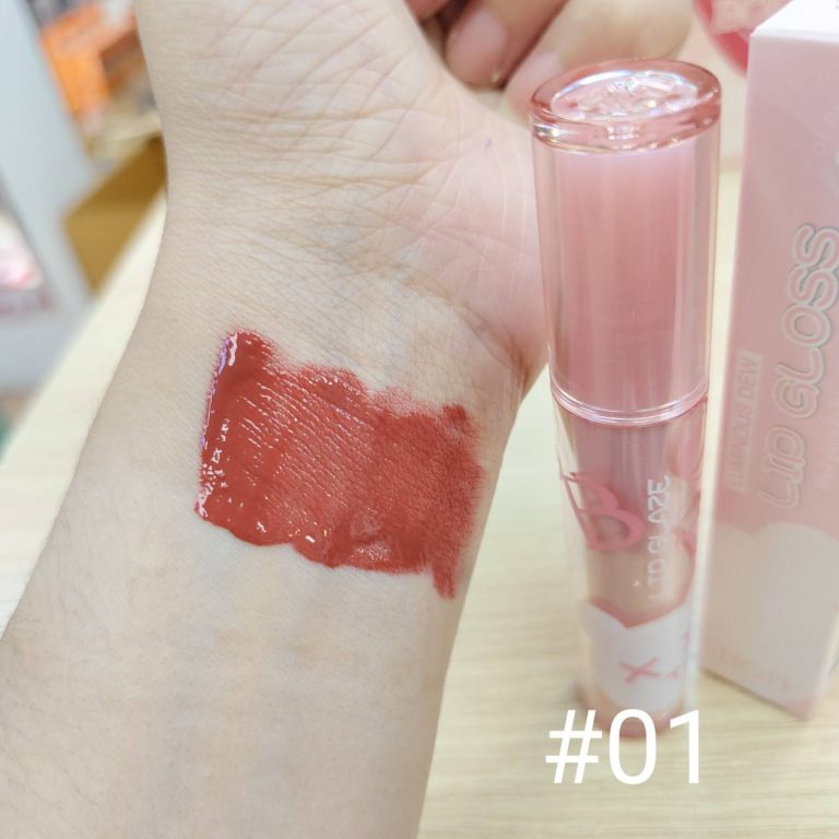 NO.178 BOB luminous dew lip gloss บีโอบี ลูมินัส ดิว ลิปกลอส 1.5g - 01. Peachy nude