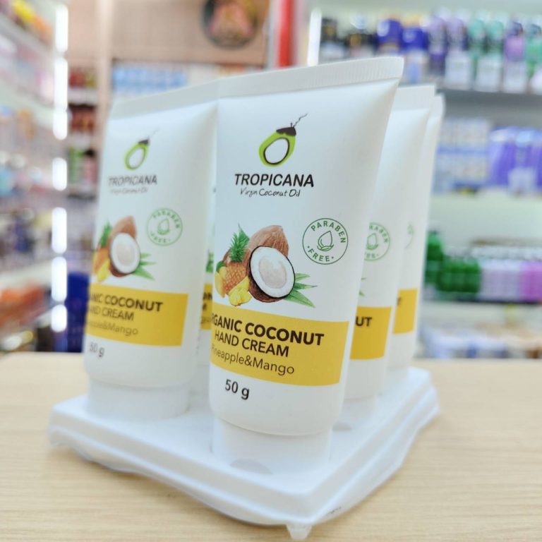 Tropicana organic coconut hand cream ทรอปิคานา ออร์แกนิค แฮนด์ครีม มะพร้าว 50g/x6pcs - 03. Pineapple&mango