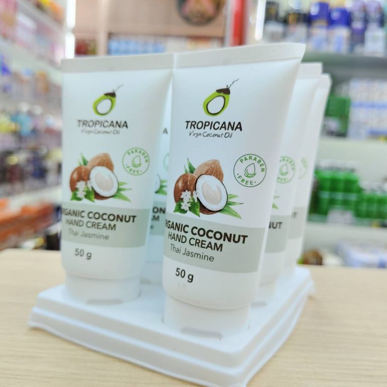 Tropicana organic coconut hand cream ทรอปิคานา ออร์แกนิค แฮนด์ครีม มะพร้าว 50g/x6pcs - 04. Thai Jasmine
