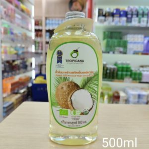Tropicana organic coconut oil ทรอปิคานา ออร์แกนิค โคลด์เพลส เวอร์จินออย์ 500ml