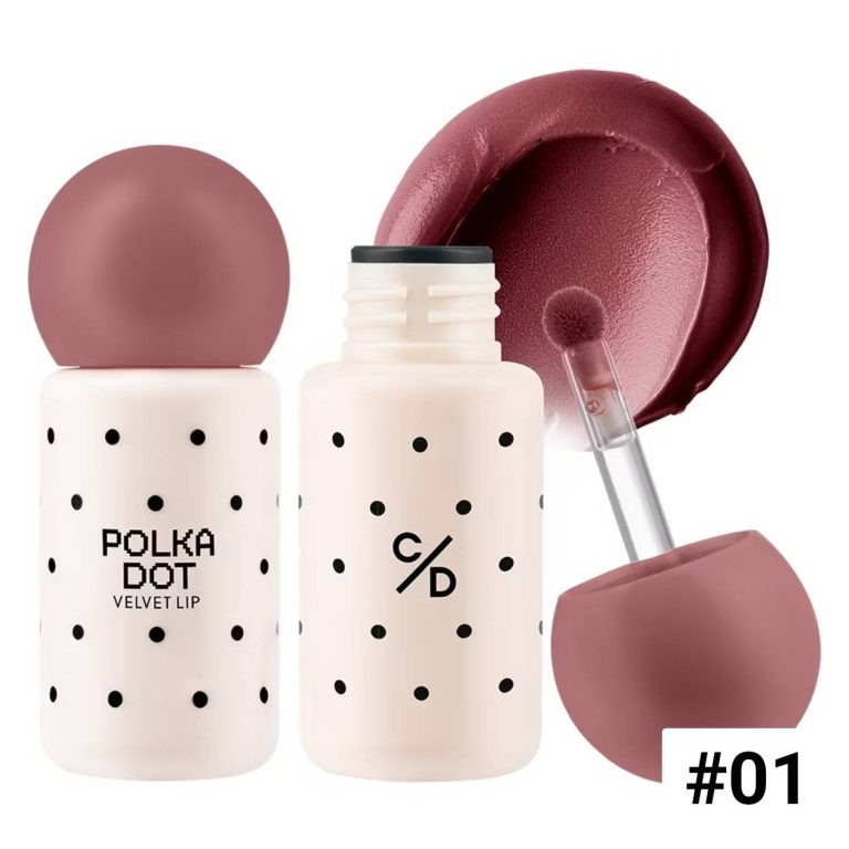 Cathy doll polka dot velvet lip เคที่ดอลล์ โพลก้าดอทเวลเวทลิป 3g - 01. toast