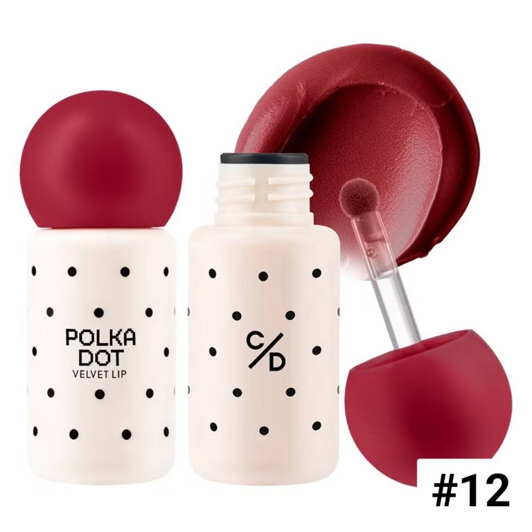 Cathy doll polka dot velvet lip เคที่ดอลล์ โพลก้าดอทเวลเวทลิป 3g - 12. ruby