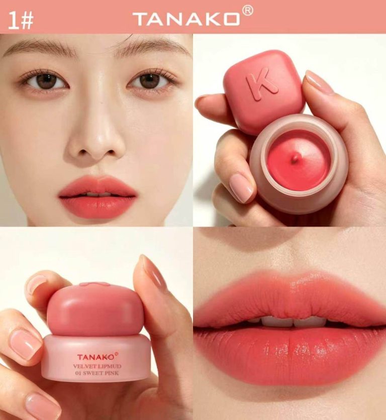 JK1086 Tanako Velvet lip mud ทานาโกะ เวลเวท ลิป มัด 5g - 01. sweet pink