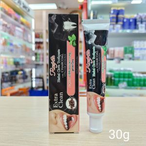 Rasyan extra clean herbal clove toothpaste charcoal ราสยานยาสีฟัน สูตรชาร์โคล 30g