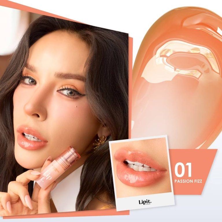 Lipit shake brush lip oil ลิปอิท เชคบรัชลิปออย์ 4g - 01. Passion fizz