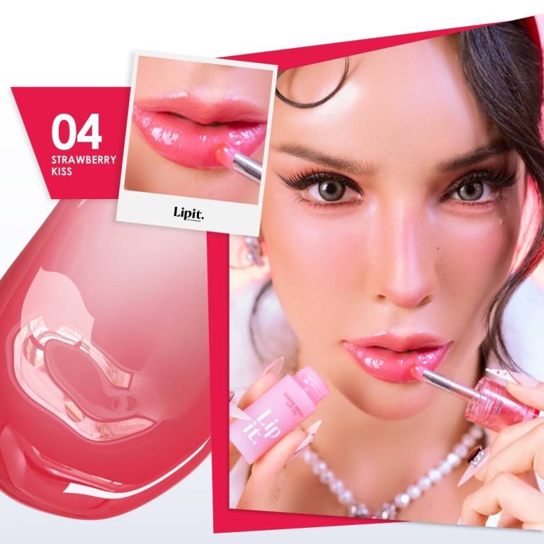Lipit shake brush lip oil ลิปอิท เชคบรัชลิปออย์ 4g - 04. Strawberry kiss
