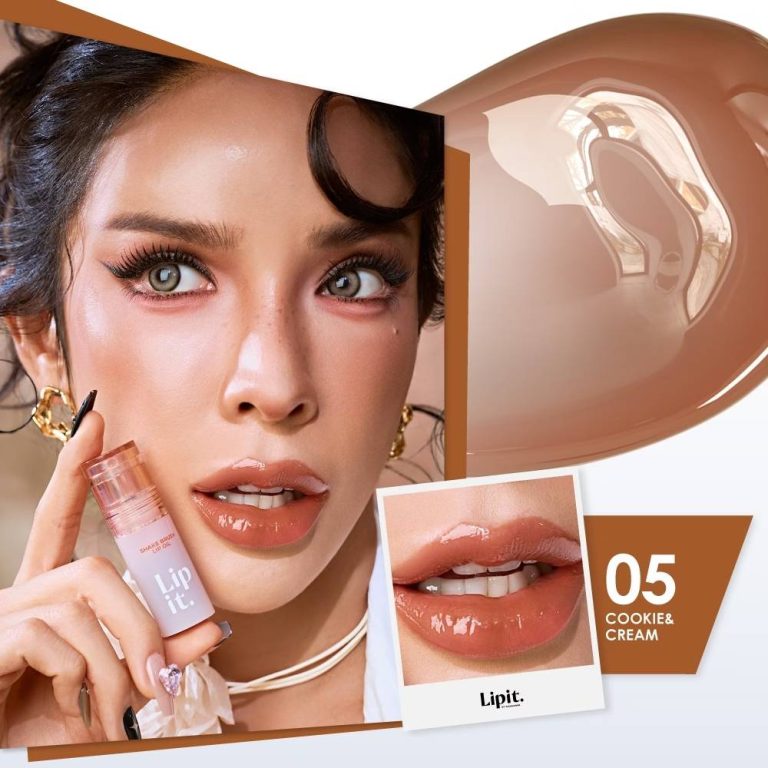 Lipit shake brush lip oil ลิปอิท เชคบรัชลิปออย์ 4g - 05. Cookie&cram