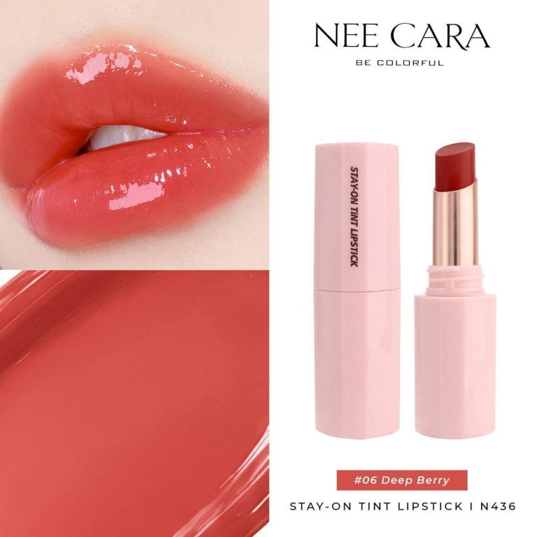 N436 Nee cara be colorful stay-on tint lipstick นี คารา บี คัลเลอร์ฟูล สเตย์-ออน ทินต์ ลิปสติก 4g - 06. Deep berry