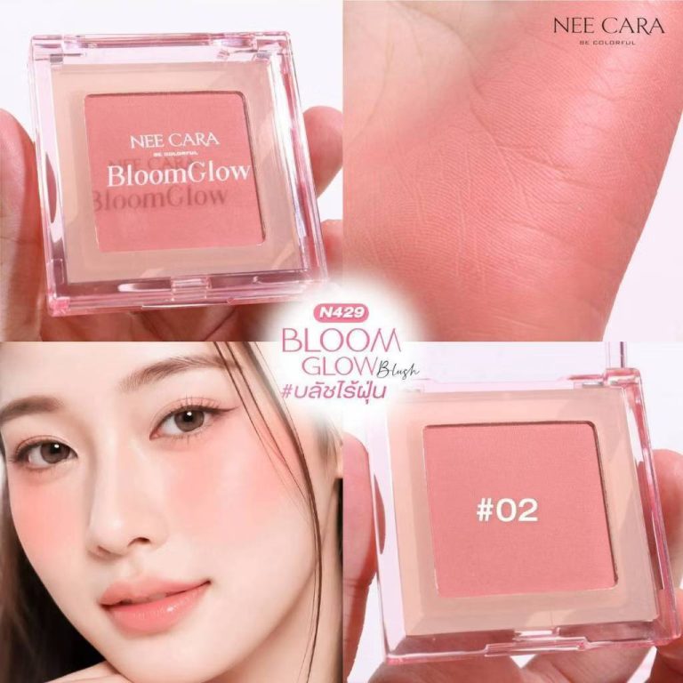 N429 Nee cara be colorful bloom glow blush นี คารา บี คัลเลอร์ฟูล บลูม โกลว์ บลัช 7g - 02. Peach pop