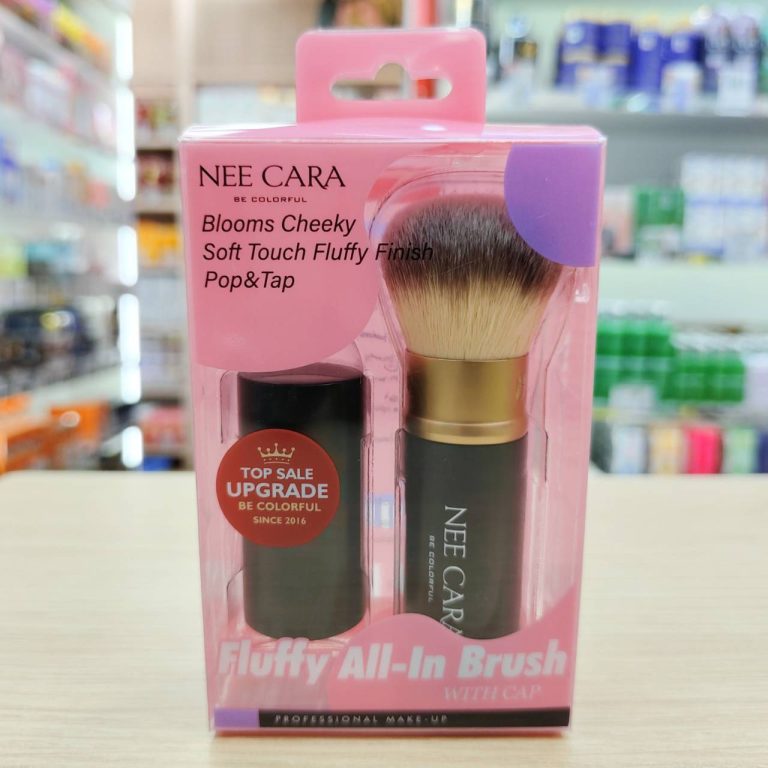 N457 Nee cara fluffy all-in brush with cap นีคาร่า แปรงปัดแก้ม 3สี - 01. black