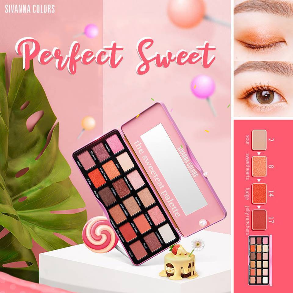 HF7006 Sivanna chocolate&sweetest palette ซีเวนน่า คัลเลอร์ พาเลท 26g