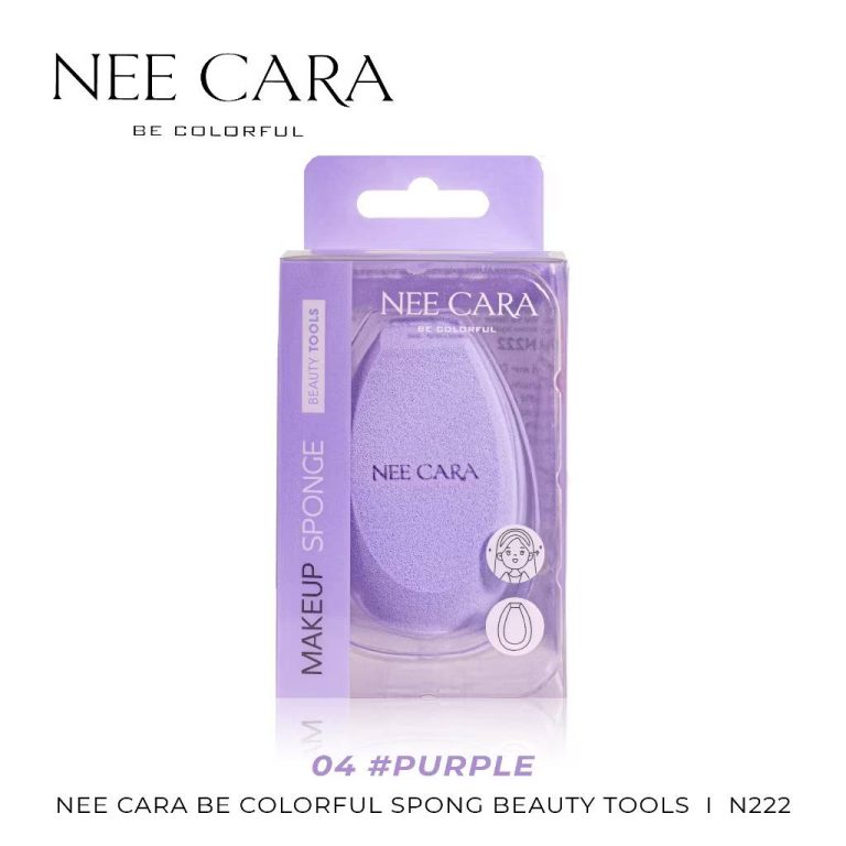 N222 NEE CARA colrful sponge นีคาร่า บีคัลเลอร์ฟูล ผลิตภัณฑ์ฟองน้ำสำหรับแต่งหน้า - 04. Purple